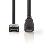Nedis cvgp34200bk15 high speed hdmi kabel 90 deg; haaks met ethernet 1.5 m zwart