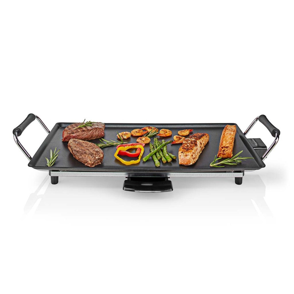 Nedis teppanyaki tafelgrill | 47.5 x 26.5 cm | 5 warmte standen | 1 stuks - fcte110ebk50 fcte110ebk50