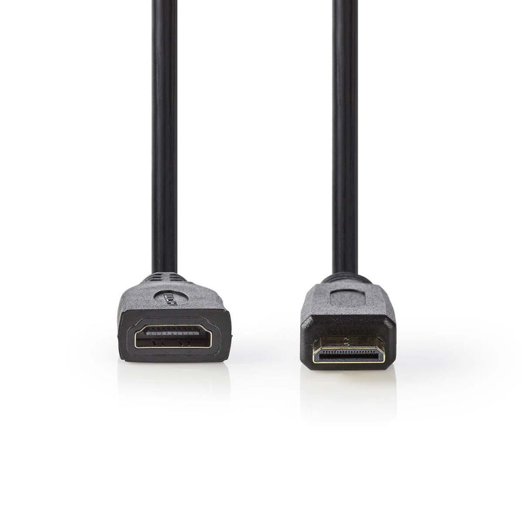 Nedis cvgp34590bk02 high speed hdmi kabel met ethernet hdmi mini-connector naar hdmi output 20 cm zwart