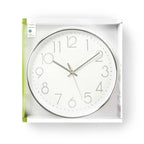 Nedis wandklok | 300 mm | kunststof | wit zilver | 1 stuks - clwa015pc30sr clwa015pc30sr