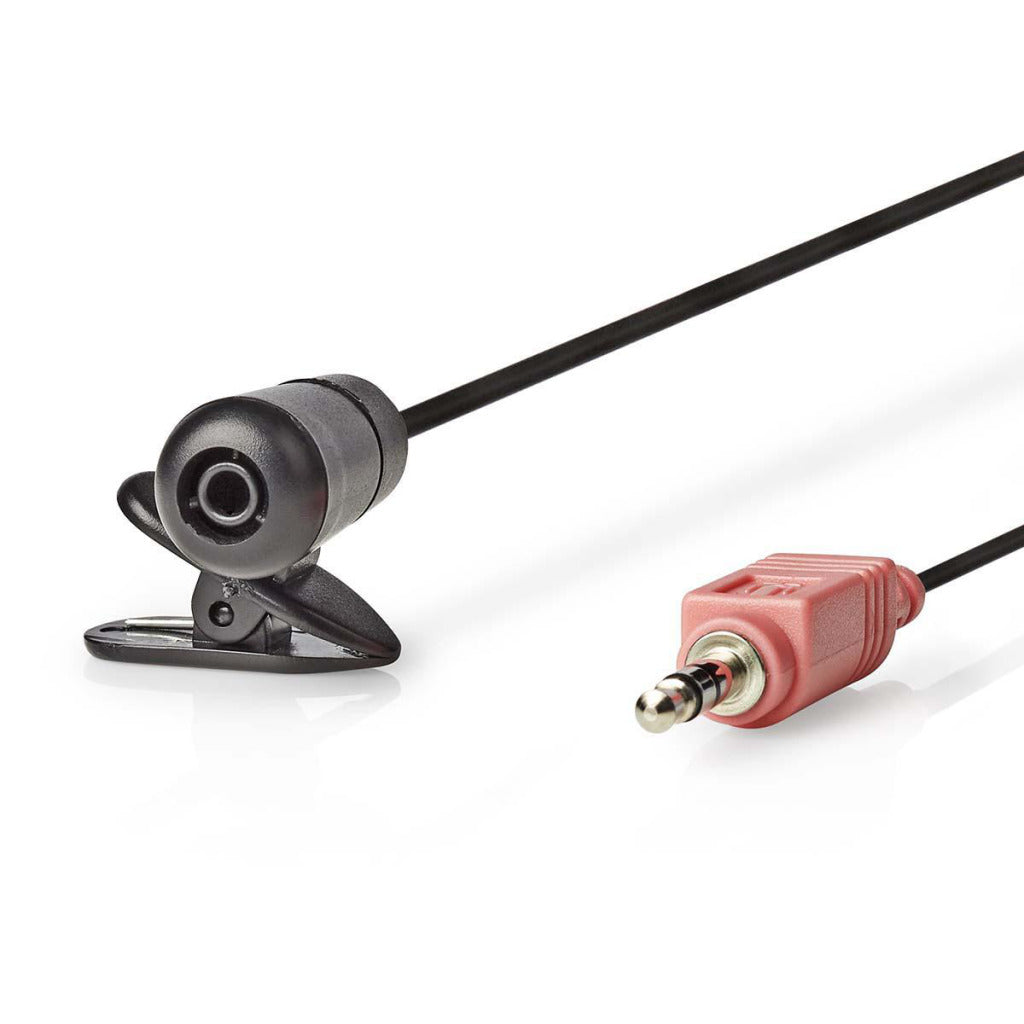 Nedis - Nedis miccj100bk bedrade microfoon clip-on 35 mm zwart