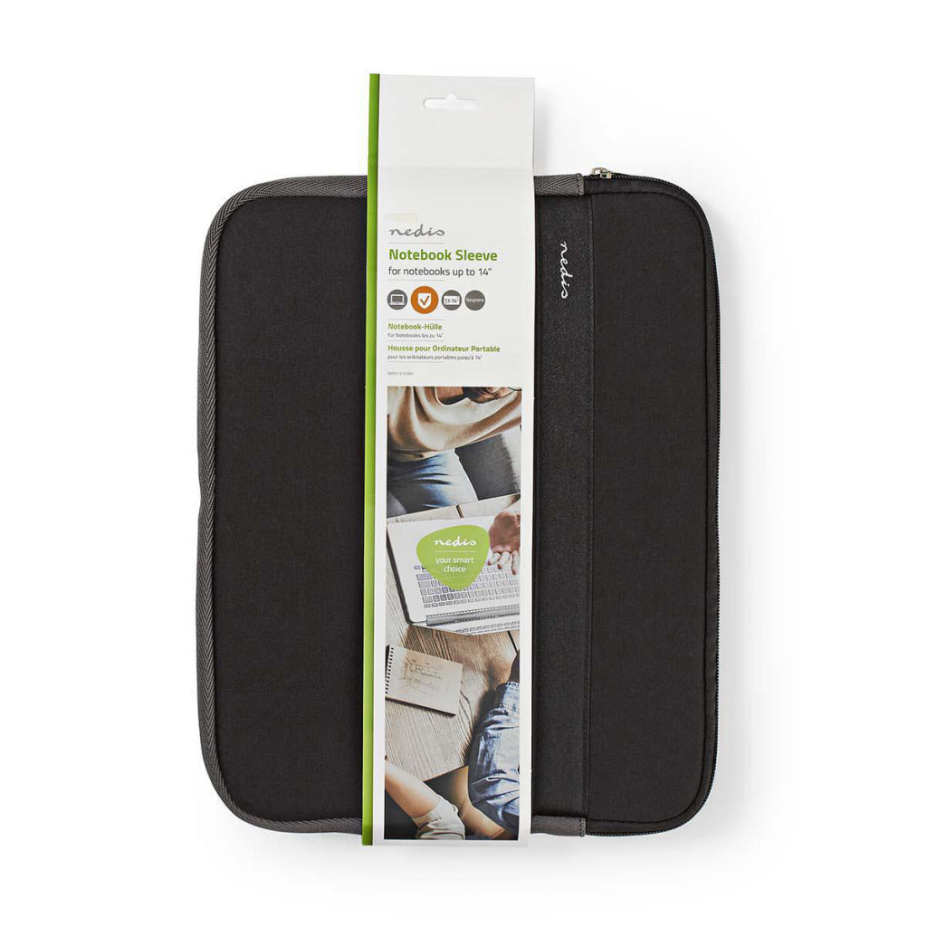 Nedis - Nedis nbse13100bk notebookhoes 13 - 14" neopreen zwart/antraciet