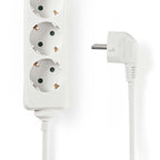Nedis exso315f1wt stekkerdoos beschermend contact 3-weg 1,5 m wit