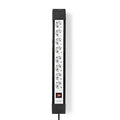 Nedis - Nedis exso830f1pro stekkerdoos beveiligd contact 8-weg 300 m zwart/wit