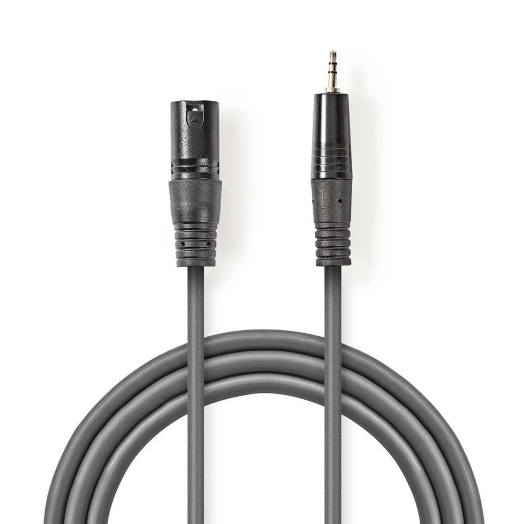 Nedis gebalanceerde audiokabel | xlr 3-pins male naar 3,5 mm male | 3 m | 1 stuks - coth15300gy30 coth15300gy30