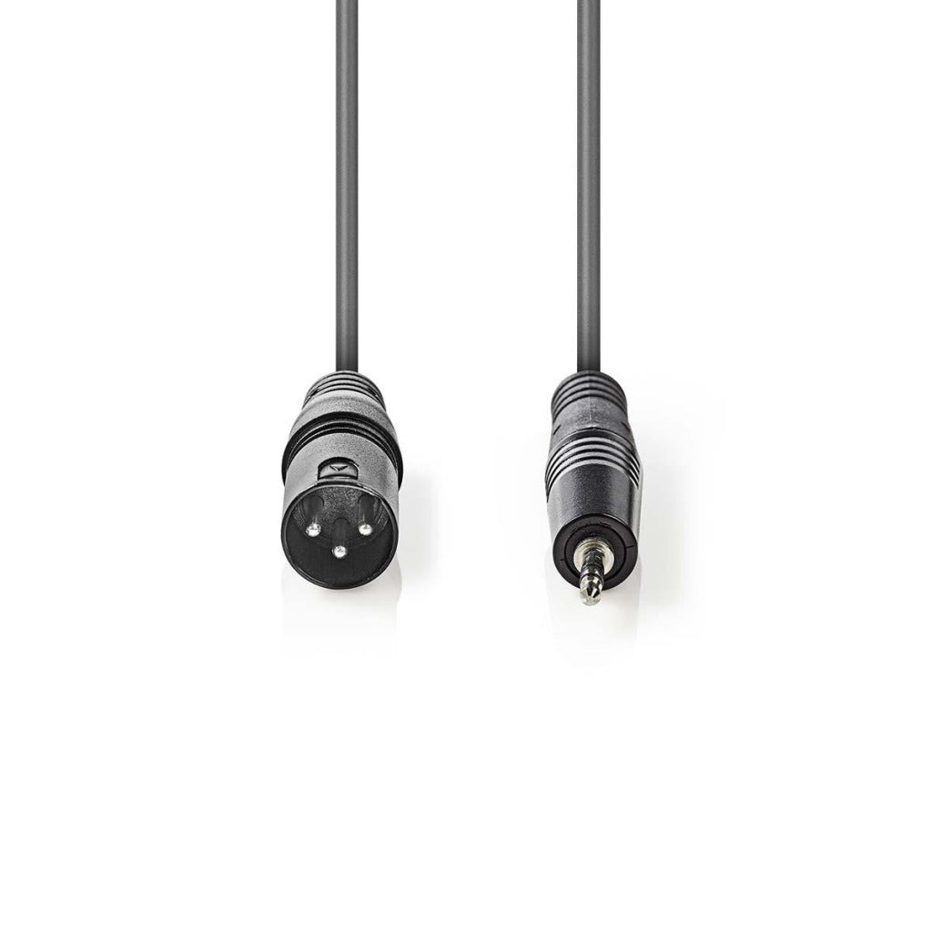 Nedis gebalanceerde audiokabel | xlr 3-pins male naar 3,5 mm male | 3 m | 1 stuks - coth15300gy30 coth15300gy30