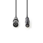 Nedis gebalanceerde audiokabel | xlr 3-pins male naar 3,5 mm male | 3 m | 1 stuks - coth15300gy30 coth15300gy30