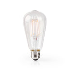 Nedis wifilf10wtst64 wi-fi smart led filamentlamp e27 st64 5 w 500 lm