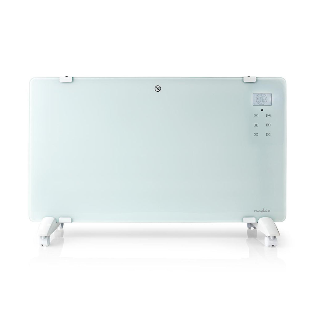 Nedis - Nedis wifihtpl20fwt slimme convectorkachel met wi-fi thermostaat glazen frontpaneel 2000 w wit