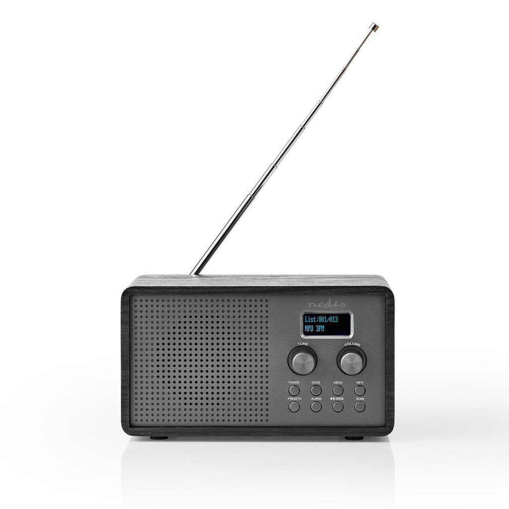 Nedis - Nedis rddb5110bk dab+ radio 45 w fm klok & wekkerfunctie zwart
