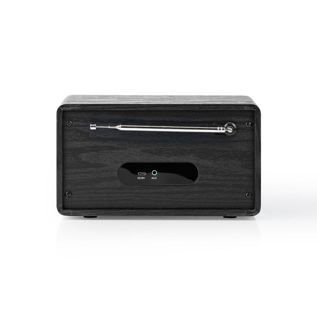 Nedis - Nedis rddb5110bk dab+ radio 45 w fm klok & wekkerfunctie zwart