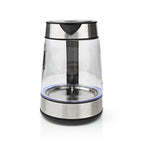 Nedis waterkoker | 1.7 l | glas | transparant | 60,70,80,90,100 °c | 1 stuks - kawk320egs kawk320egs