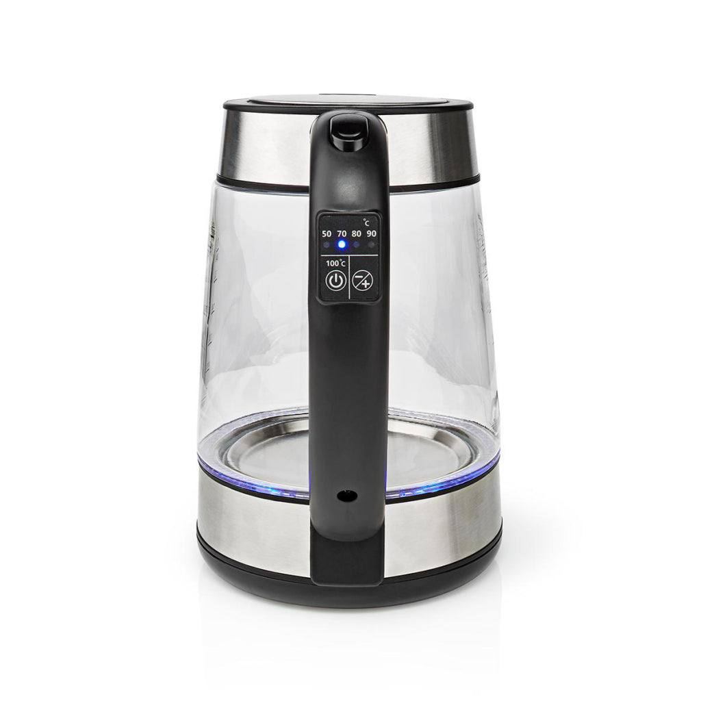 Nedis waterkoker | 1.7 l | glas | transparant | 60,70,80,90,100 °c | 1 stuks - kawk320egs kawk320egs