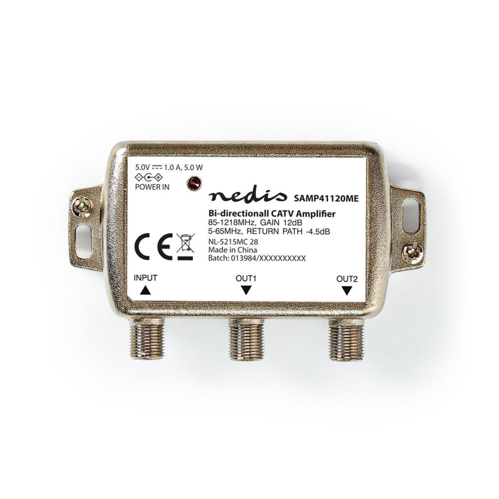 Nedis catv-versterker | 12 db | 85-1218 mhz | zilver | 1 stuks - samp41120me samp41120me