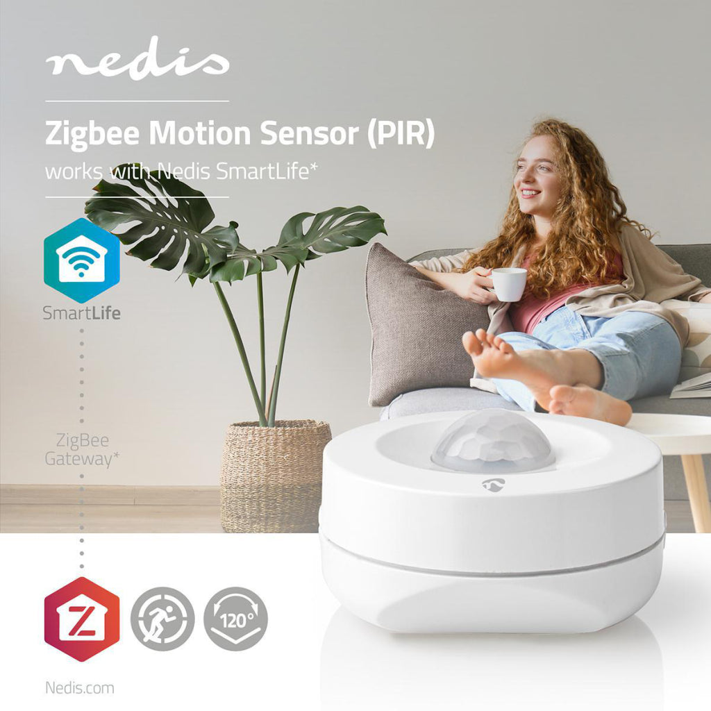Nedis - Nedis zbsm10wt slimme pir-bewegingssensor zigbee batterij meegeleverd