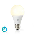 Nedis wifilw12wte27 smartlife led bulb wi-fi e27 800 lm 9 w warm wit 2700 k energieklasse: a+ android trade; ios diameter: 60 mm a60