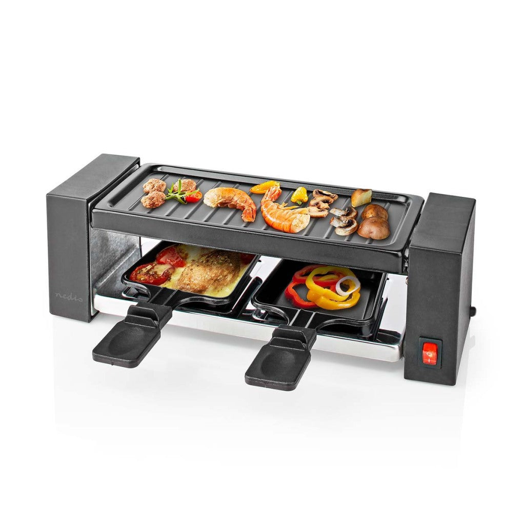 Nedis gourmet raclette | grill | 2 personen | 1 stuks - fcra210fbk2 fcra210fbk2