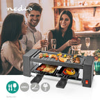 Nedis gourmet raclette | grill | 2 personen | 1 stuks - fcra210fbk2 fcra210fbk2