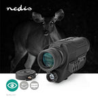 Nedis - Nedis scbi9000bk monocular vergroting: 5 x diameter objectieflens: 32 mm gezichtsveld: 87 m nachtzicht inclusief reistas