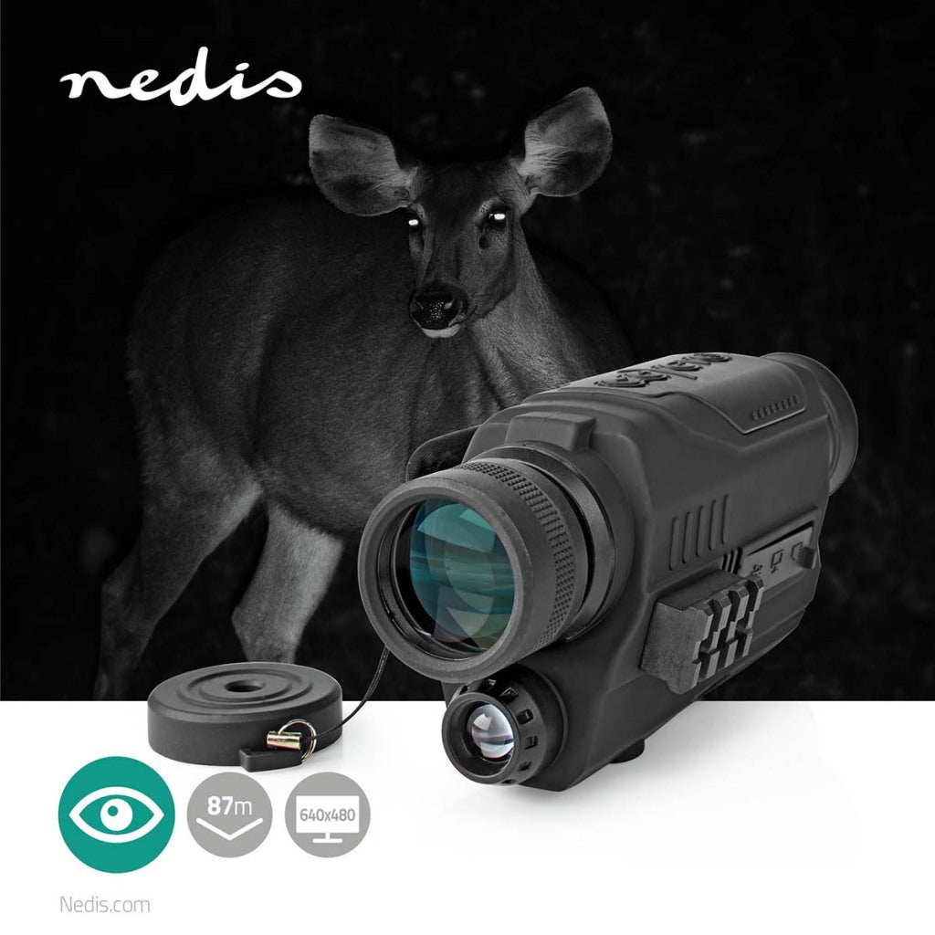 Nedis - Nedis scbi9000bk monocular vergroting: 5 x diameter objectieflens: 32 mm gezichtsveld: 87 m nachtzicht inclusief reistas