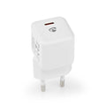 Nedis oplader | 20 w | snellaad functie | 1.67 2.22 3.0 a | outputs: 1 | usb-c | automatische voltage selectie - wcmpd20w100wt