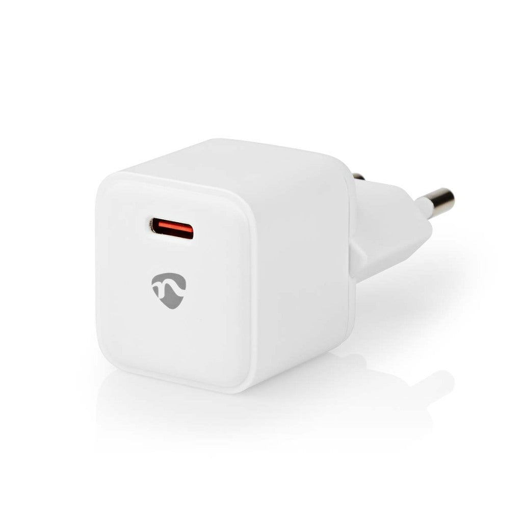 Nedis oplader | 20 w | snellaad functie | 1.67 2.22 3.0 a | outputs: 1 | usb-c | automatische voltage selectie - wcmpd20w100wt