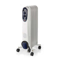 Nedis htoi30wt7 mobiele olieradiator 600 900 1500 w 7 vinnen instelbare thermostaat 3 warmte standen omvalpreventie wit