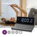 Nedis wekker met draadloze lader | 1 stuks - wcacq20bk wcacq20bk