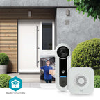 Nedis smartlife videodeurbel | wi-fi | netvoeding | 1536x1536 | cloud opslag (optioneel) microsd (niet inbegrepen) onvif | ip65 | met bewegingssensor | wit - wificdp40cwt