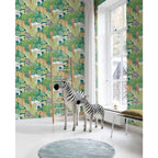 Noordwand behang good vibes jungle animals groen en zwart