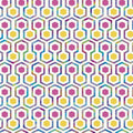 Noordwand behang good vibes hexagon pattern roze en geel