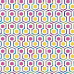 Noordwand behang good vibes hexagon pattern roze en geel