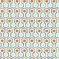 Noordwand behang good vibes hexagon pattern groen en oranje