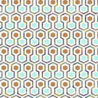 Noordwand behang good vibes hexagon pattern groen en oranje