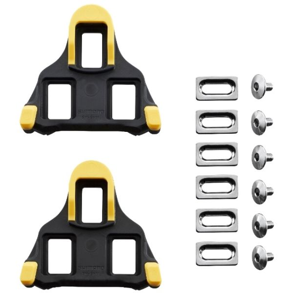 Cales Shimano SM-SH12 SPD-SL avec 6 degrés de dégagement - jaune