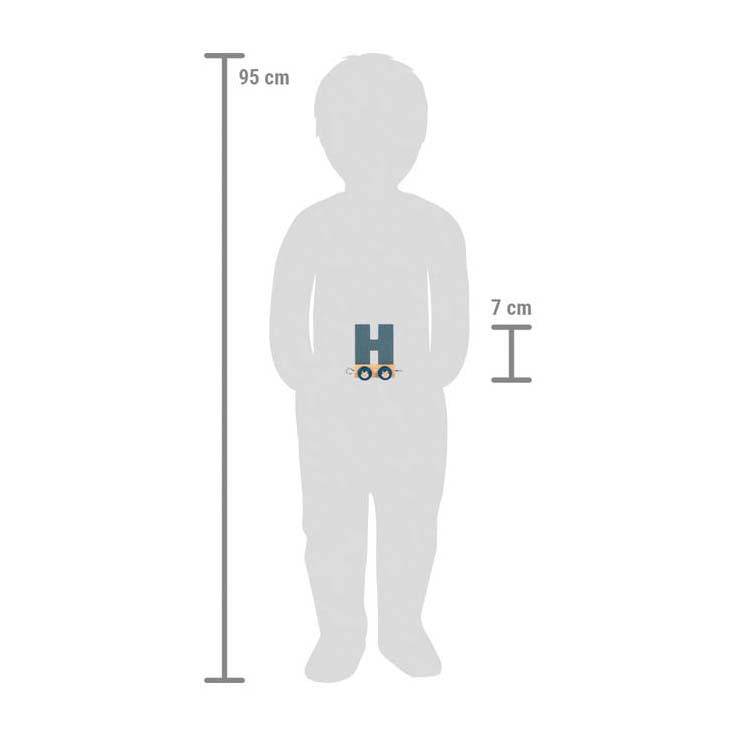 Small foot - houten lettertrein polar - h