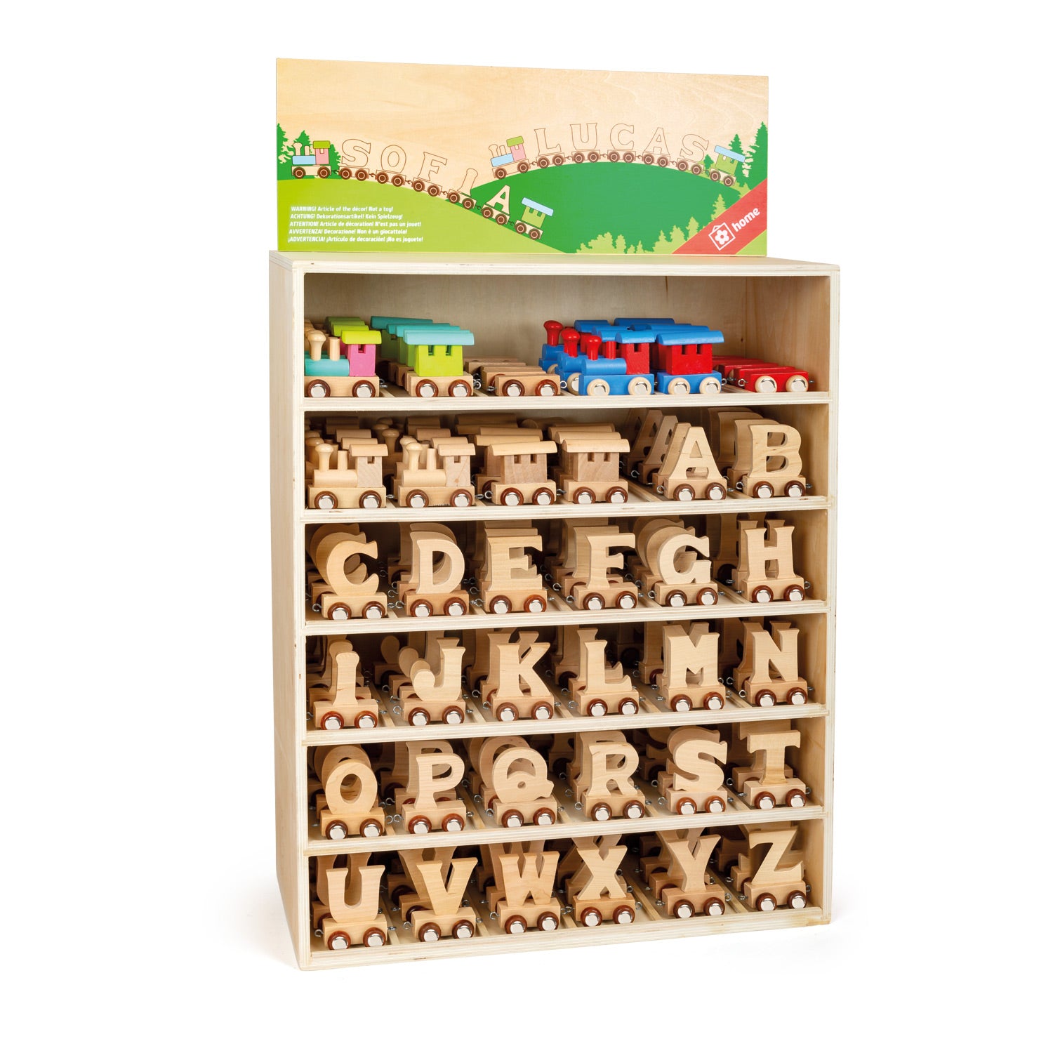 Small Foot - Letter trein display gevuld 180dlg