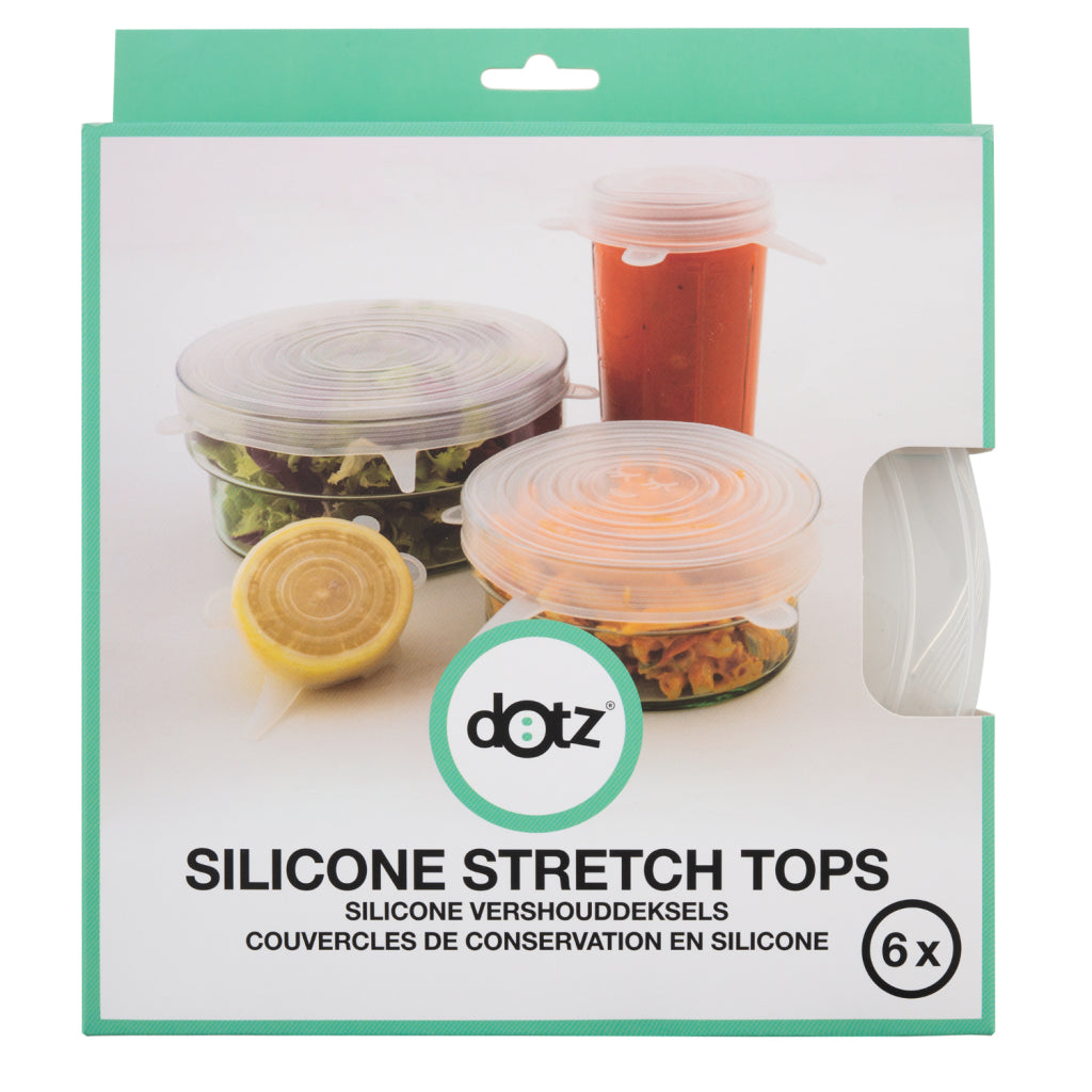 Dotz flexibele siliconen vershouddeksels 6 stuks