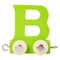 Small foot - houten lettertrein groen - b - 12 stuks