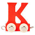 Small foot - houten lettertrein rood - k - 12 stuks