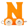 Small foot - houten lettertrein oranje - n - 12 stuks