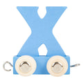 Small foot - houten lettertrein blauw - x - 12 stuks
