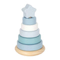 Small foot - houten stapeltoren blauw - 7dlg.