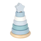 Small foot - houten stapeltoren blauw - 7dlg.