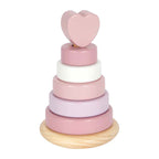 Small foot - houten stapeltoren roze - 7dlg.