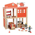 Small foot - houten grote brandweerkazerne met accessoires
