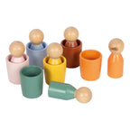 Small foot - houten montessori sorteerbeker met figuren