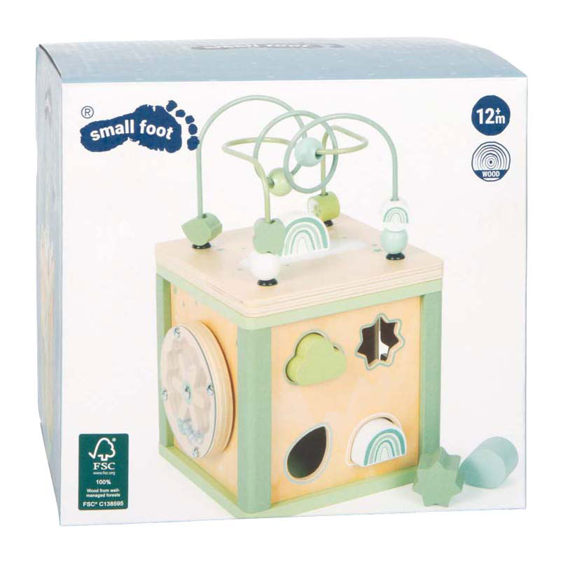 Small Foot - houten motor vaardigheden kubus groen