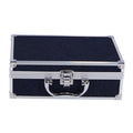 Casuelle - Casuelle aluminium make-up koffer donkerblauw/glitter