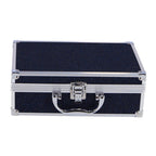 Casuelle - Casuelle aluminium make-up koffer donkerblauw/glitter